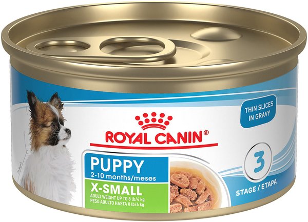 Royal Canin Size Health Nutrition X-Small Puppy Thin Slices in Gravy Wet Dog Food, 3-oz, case of 24 slide 1 of 9