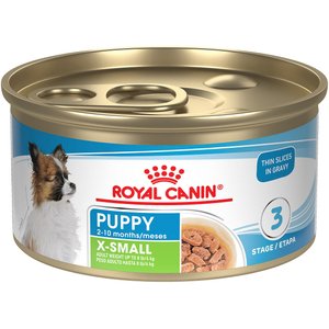 Royal Canin Size Health Nutrition X-Small Puppy Thin Slices in Gravy Wet Dog Food, 3-oz, case of 24