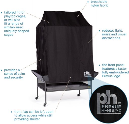 Prevue Pet Products Good Night Universal Bird Cage Cover, Black
