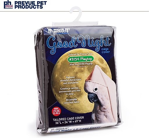 Prevue Pet Products Good Night Universal Bird Cage Cover, Black