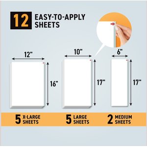 Emmy's Best Pet Products Stop The Scratch Furniture Protector Tape Sheets Cat Scratching Deterrent, 12 count