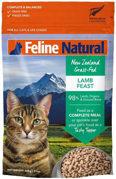 Feline Natural Lamb Grain-Free Freeze-Dried Cat Food, 11-oz bag slide 1 of 9