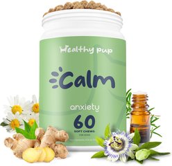 Healthy Pup Anxiety Soft Chews Calming Supplement for Dogs, 60 Count