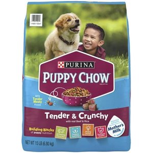 Puppy Chow Tender & Crunchy with Real Beef Dry Dog Food, 15-lb bag