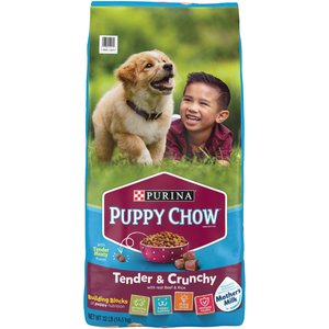Puppy Chow Tender & Crunchy with Real Beef Dry Dog Food, 30-lb bag