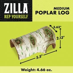 Zilla Rapid Sense Decor Poplar Log Reptile Deicer, Tan, Medium slide 2 of 9