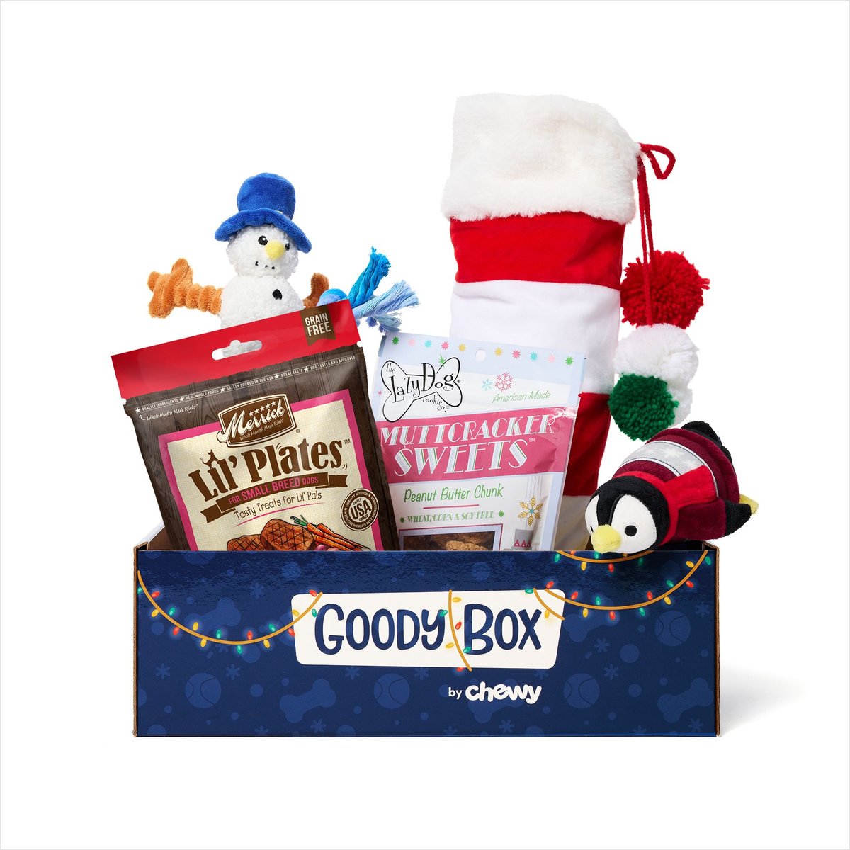 GOODY BOX Holiday Dog Toys Treats Small Chewy