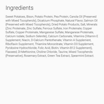 Show full view: Natural Balance L.I.D. Limited Ingredient Diets Grain-Free Sweet Potato & Bison Formula Dry Dog Food, 26-lb bag slide 4 of 7
