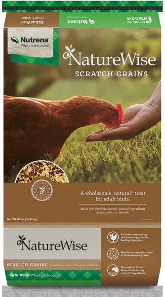 Nutrena NatureWise Chicken 7.5% Protein Scratch Grains, 40-lb bag slide 1 of 9