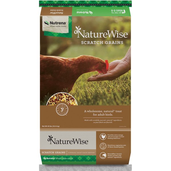 NUTRENA NatureWise Chicken 7.5% Protein Scratch Grains, 40-lb bag ...