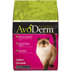 AvoDerm Natural Indoor Hairball Care Formula Adult Dry Cat Food, 11-lb bag