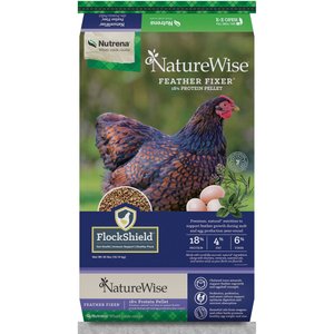 Nutrena NatureWise Feather Fixer 18% Protein Pellet Chicken Feed, 40-lb bag