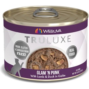 Weruva Truluxe Glam 'N Punk with Lamb & Duck in Gelee Grain-Free Canned Cat Food, 6-oz, case of 24