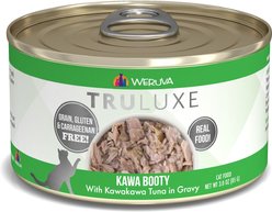 Weruva Truluxe Kawa Booty with Kawakawa Tuna in Gravy Grain-Free Canned Cat Food, 3-oz, case of 24