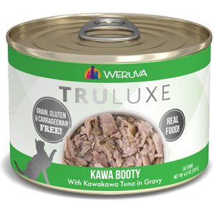 Weruva Truluxe Kawa Booty with Kawakawa Tuna in Gravy Grain-Free Canned Cat Food, 6-oz, case of 24