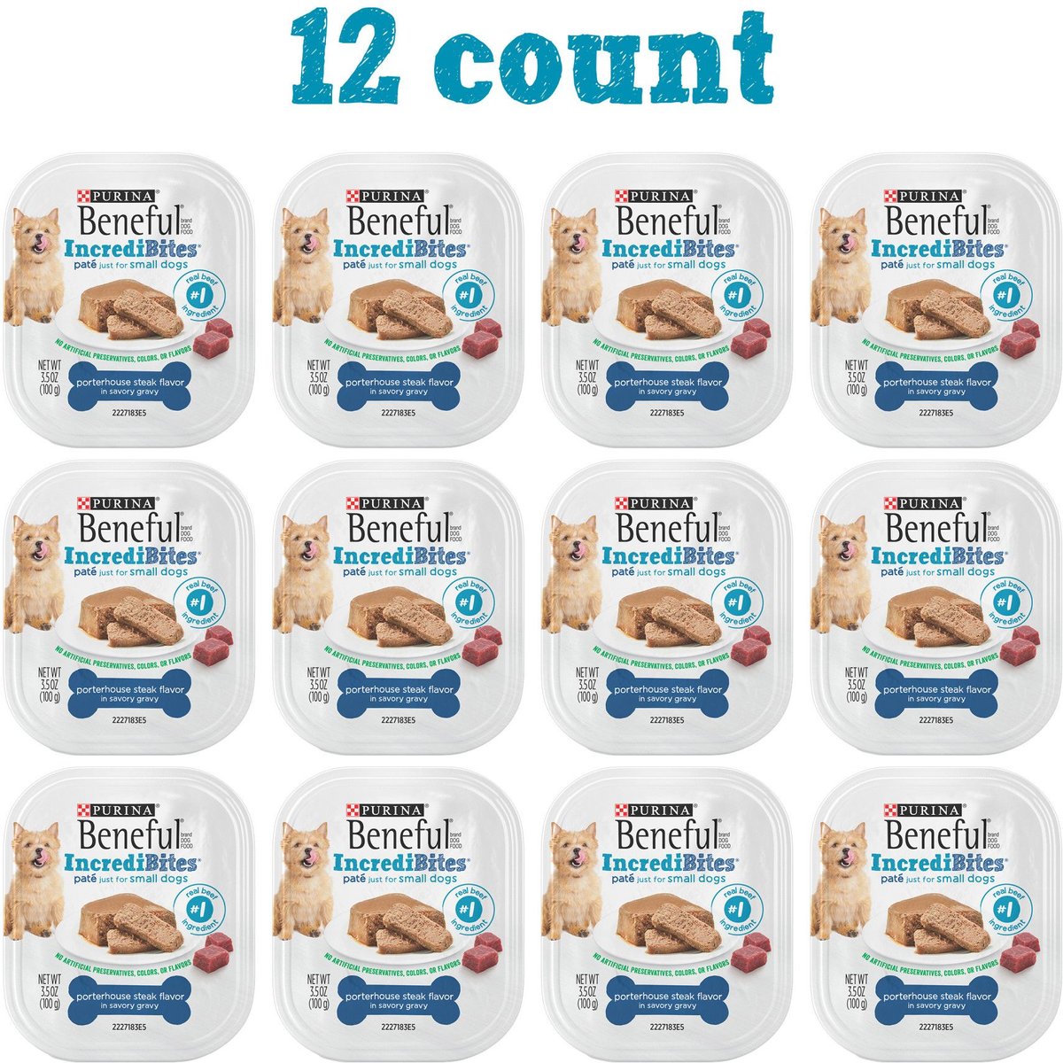 PURINA BENEFUL IncrediBites Porterhouse Steak Flavor in a Savory Gravy