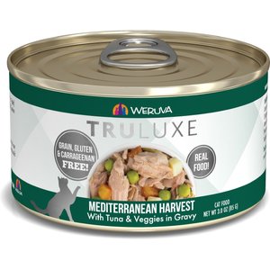 Weruva Truluxe Mediterranean Harvest with Tuna & Veggies in Gravy Grain-Free Canned Cat Food, 3-oz, case of 24