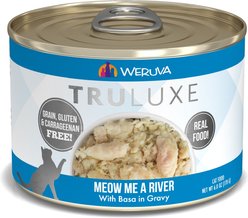 Weruva Truluxe Meow Me A River with Basa in Gravy Grain-Free Canned Cat Food, 6-oz, case of 24