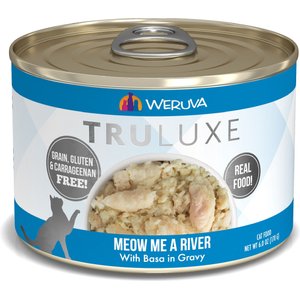 Weruva Truluxe Meow Me A River with Basa in Gravy Grain-Free Canned Cat Food, 6-oz, case of 24
