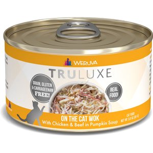 Weruva Truluxe On The Cat Wok with Chicken & Beef in Pumpkin Soup Grain-Free Canned Cat Food, 3-oz, case of 24