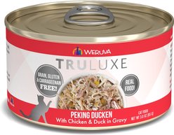 Weruva Truluxe Peking Ducken with Chicken & Duck in Gravy Grain-Free Canned Cat Food, 3-oz, case of 24