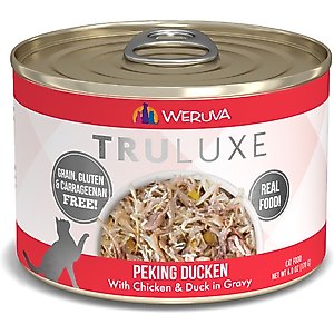 Weruva Truluxe Peking Ducken with Chicken & Duck in Gravy Grain-Free Canned Cat Food, 6-oz, case of 24