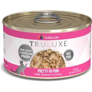 Weruva Truluxe Pretty In Pink with Salmon in Gravy Grain-Free Canned Cat Food, 3-oz, case of 24
