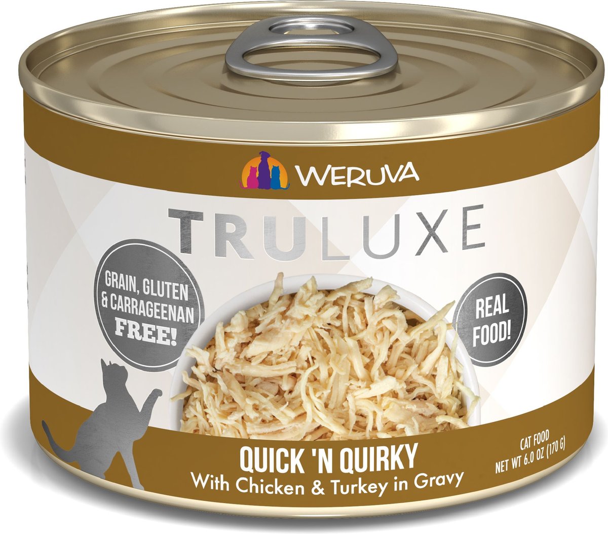 Weruva Truluxe Quick 'N Quirky with Chicken & Turkey in Gravy Grain-Free Canned Cat Food