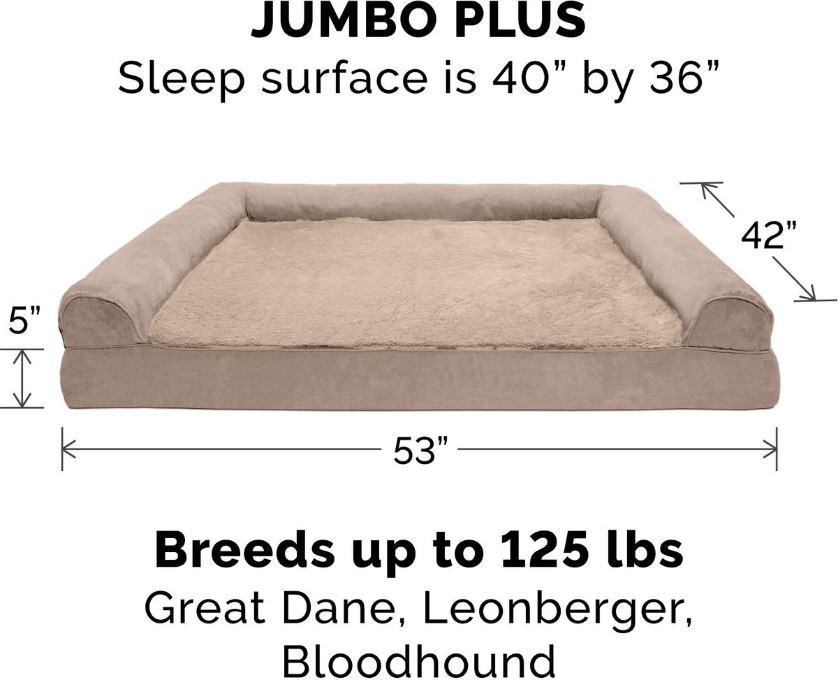 FURHAVEN FurHaven Plush & Suede Full Support Orthopedic Sofa Dog & Cat