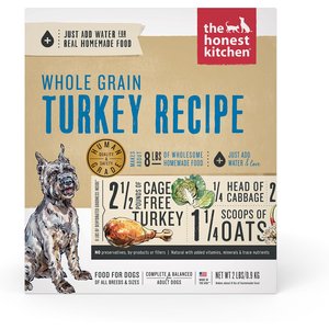 The Honest Kitchen Whole Grain Turkey Recipe Dehydrated Dog Food, 2-lb box