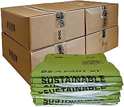 Natural Pet Partners Commercial Compostable Bulk Flat Header Pull-Strap Dog Waste Bags, 3,200 count