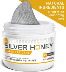 Silver Honey Rapid Ear Care Vet Strength Dog & Cat Wipes, 50 count slide 2 of 6