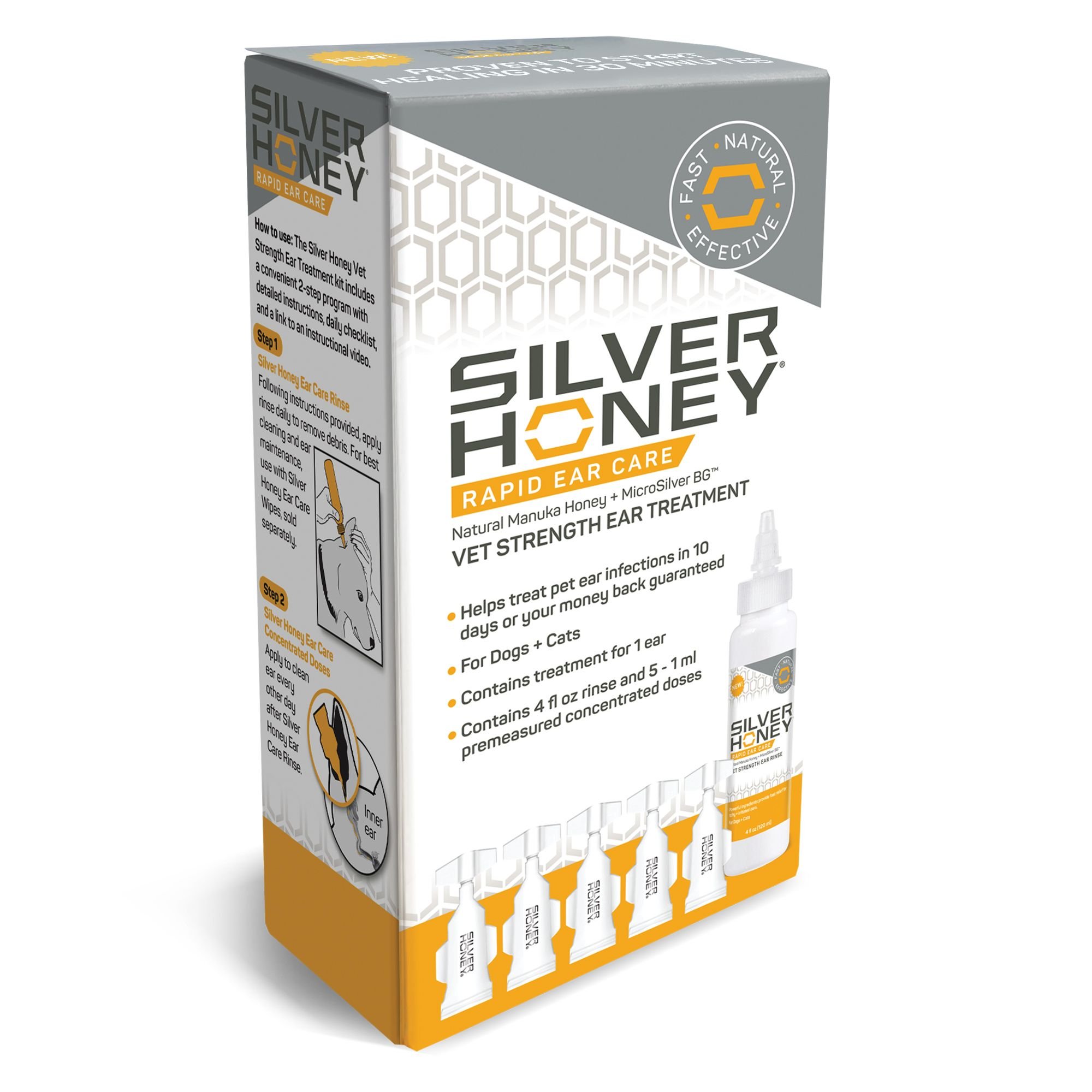 SILVER HONEY Rapid Vet Strength Dog & Cat Ear Cleaner Customer Questions