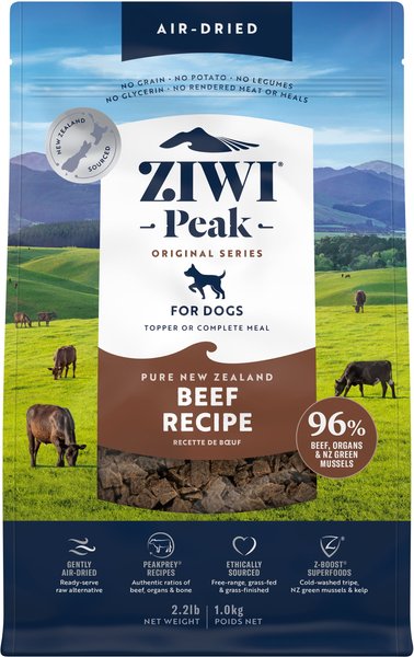Ziwi Peak Beef Grain-Free Air-Dried Dog Food, 2.2-lb bag slide 1 of 10