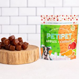 PETIPET Apples + Carrots Bites Soft & Chewy Dog Treats, 5-oz bag