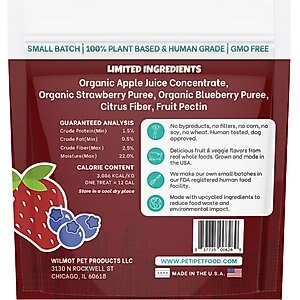 PETIPET Wildberry Bites Soft & Chewy Dog Treats, 5-oz bag