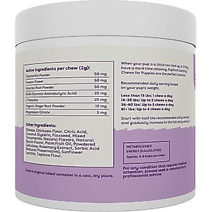 Pupford Calming Puppy Supplement, 4.2-oz jar