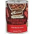 Merrick Chunky Grain-Free Wet Dog Food Big Texas Steak Tips Dinner, 12.7-oz can, case of 12