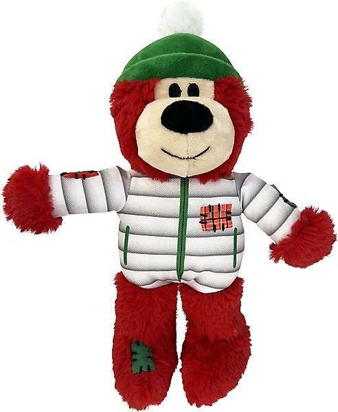 Show full view: KONG Holiday Wild Knots Bear Dog Toy, Assorted Colors, Medium slide 1 of 4