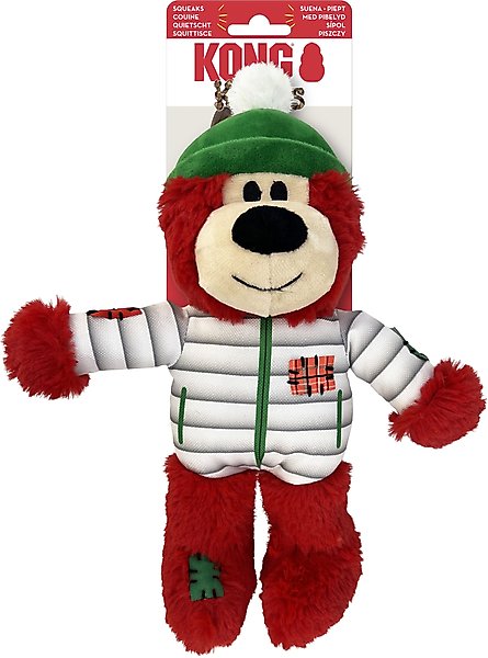 Show full view: KONG Holiday Wild Knots Bear Dog Toy, Assorted Colors, Medium slide 3 of 4