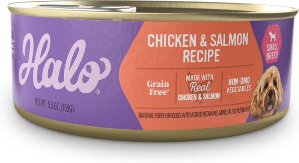 Halo Chicken & Salmon Recipe Grain-Free Small Breed Canned Dog Food