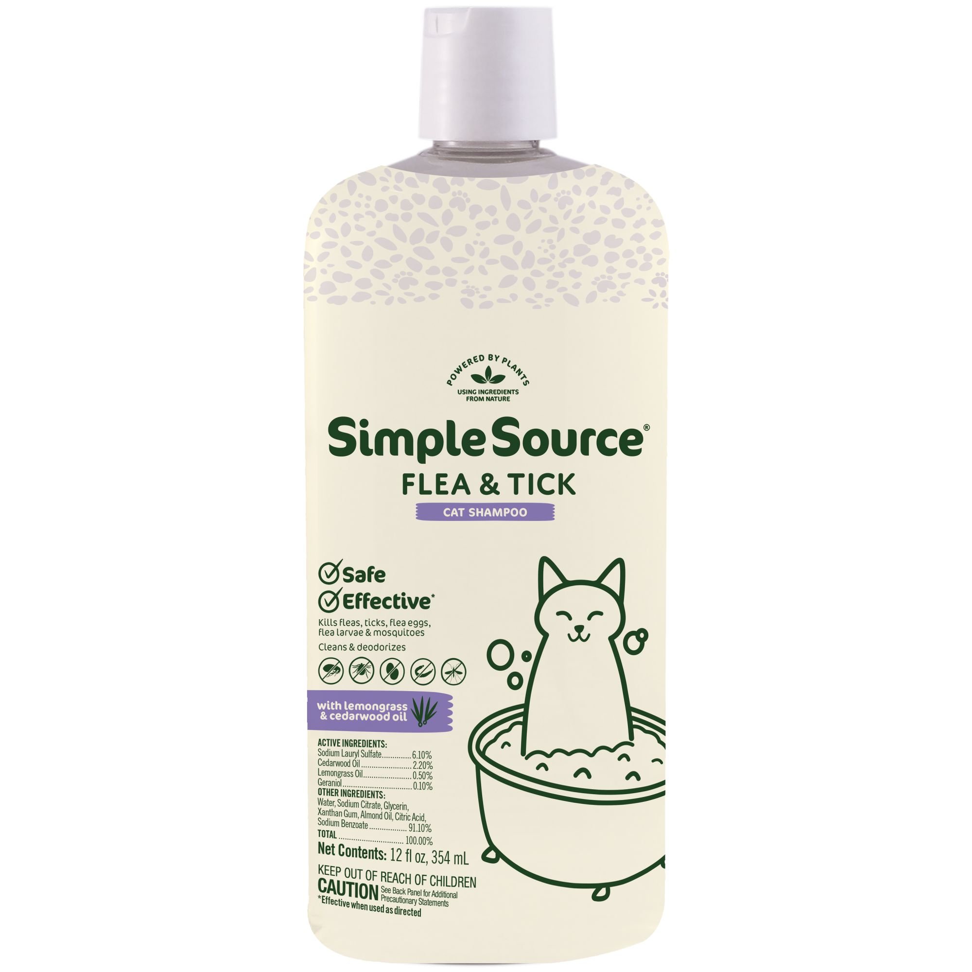 SIMPLESOURCE Flea & Tick Cat Shampoo Customer Questions