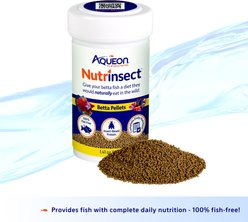 Aqueon Nutrinsect Fish-Free Fish Food Betta Pellets, 1.41-oz slide 2 of 7