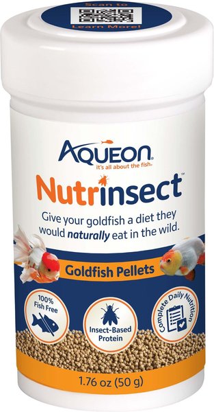Aqueon Nutrinsect Fish-Free Fish Food Goldfish Pellets, 1.76-oz slide 1 of 8