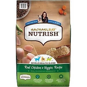 Rachael Ray Nutrish Real Chicken & Veggies Recipe Dry Dog Food, 40-lb bag, bundle of 2