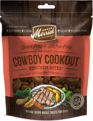 Merrick Kitchen Bites Cowboy Cookout Grain-Free Biscuits Dog Treats, slide 1 of 1