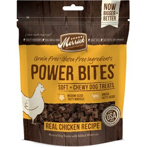 MERRICK Power Bites Real Salmon Recipe Grain-Free Soft & Chewy Dog ...
