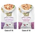 Fancy Feast Appetizers Flaked Tongol Tuna Appertizer in Savory Broth Wet Food + Skipjack Tuna with a Sole Topper Lickable Cat Treats