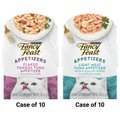Fancy Feast Appetizers Flaked Tongol Tuna Appertizer in Savory Broth Wet Food + Light Meat Tuna with a Scallop Topper Lickable Cat Treats