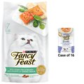 Fancy Feast Classic Broths with Tuna, Shrimp & Whitefish Supplemental Wet Food + Gourmet Ocean Fish & Salmon & Accents of Garden Greens Dry Food